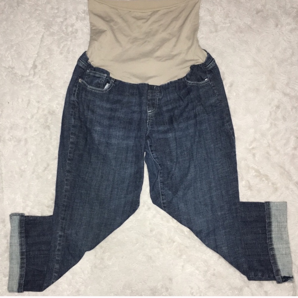 - American Star Denim Maternity Capris XL